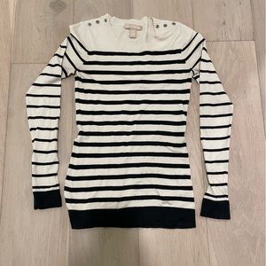 Banana Republic XS Striped Cotton Sweatshirt